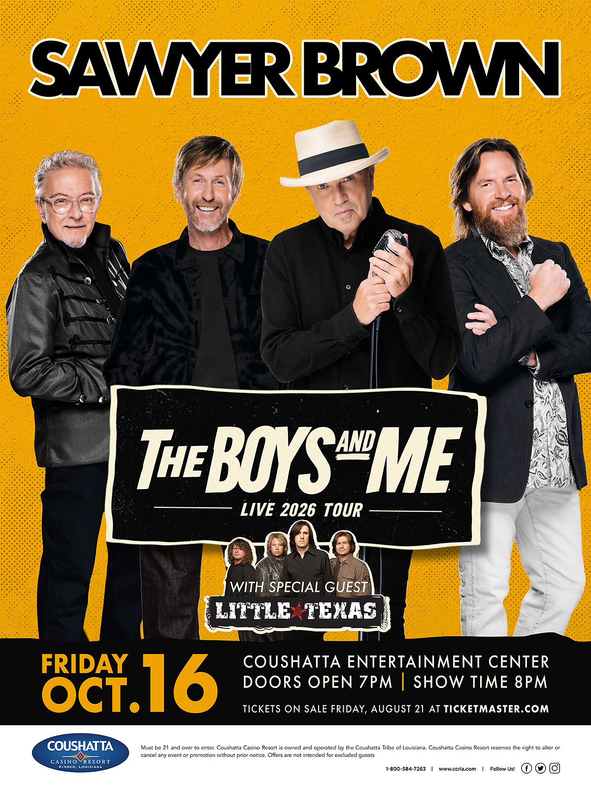Coushatta Casino Resort Presents Sawyer Brown With Special Guest Little Texas