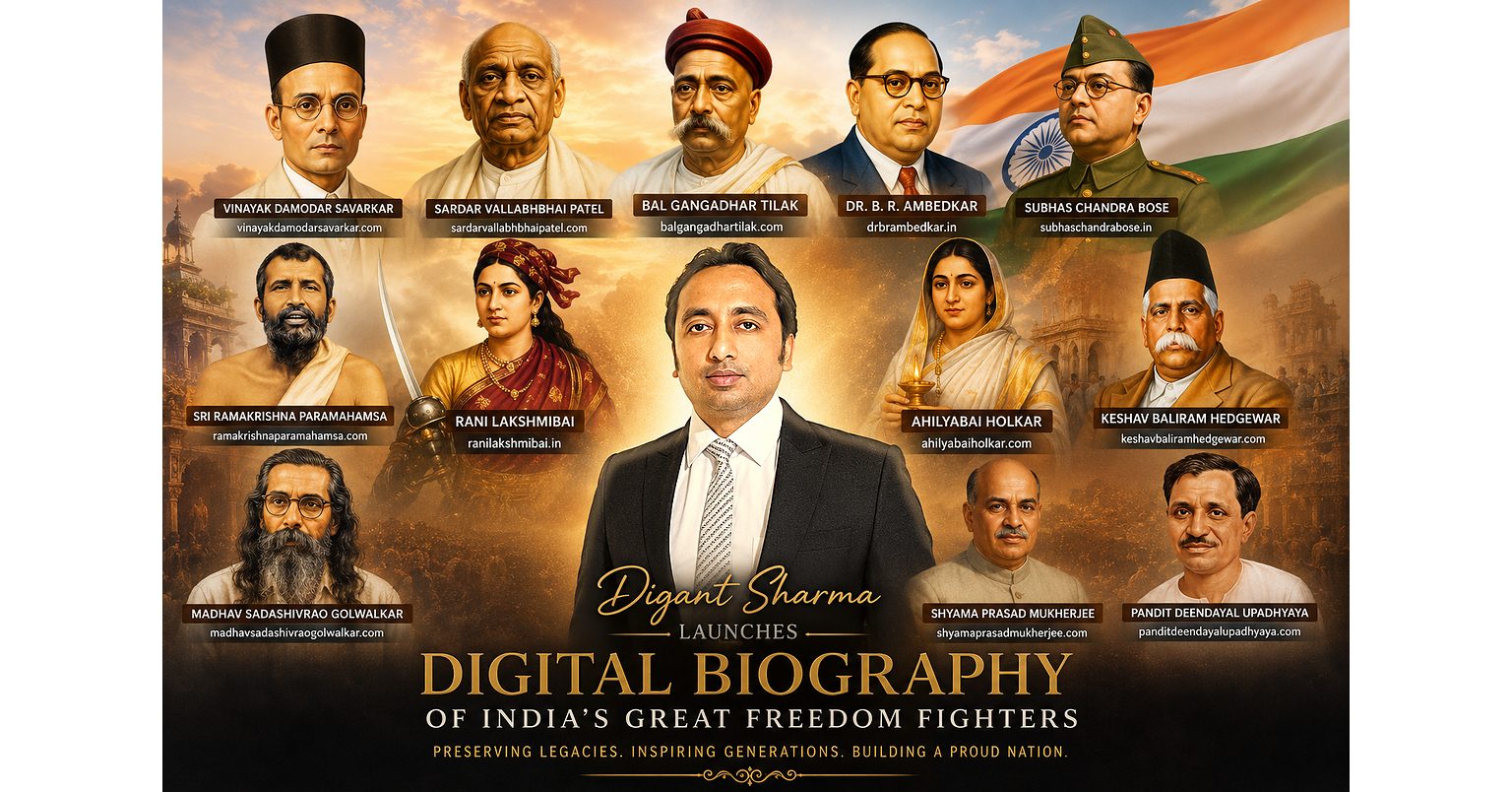 Digant Sharma Launches Digital Biography Honouring India's Freedom Fighters