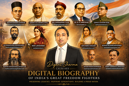 Digant Sharma Launches Digital Biography Honouring India’s Freedom Fighters Digant Sharma Launches Digital Biography Honouring India’s Freedom Fighters