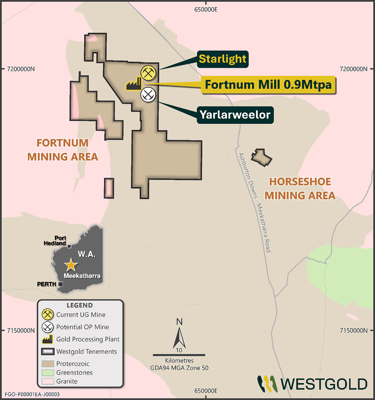 Figure 3 - Murchison Project Areas (Fortnum hub)