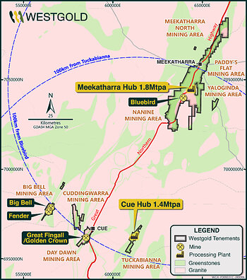 Figure 2 - Murchison Project Areas (Meekatharra and Cue hubs)