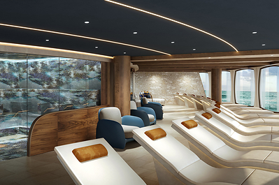 Norwegian Aura - Spa Heated Loungers - Rendering