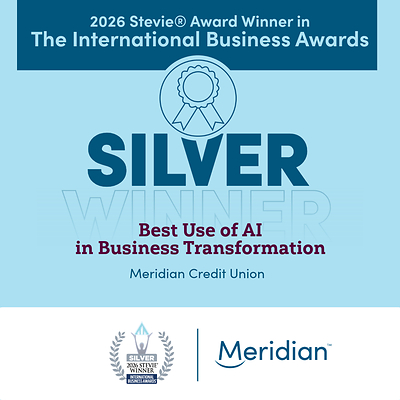 Meridian Credit Union Wins Silver Stevie® Award for AI-Powered Business Transformation