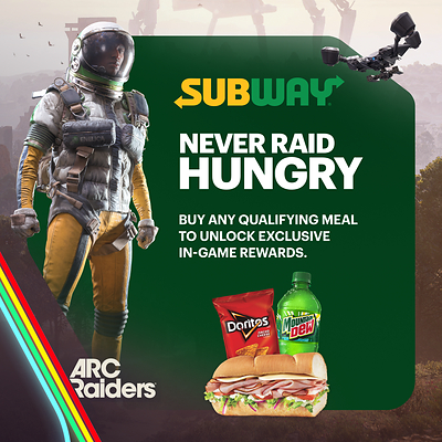 Subway® and Embark Studios Announce Exclusive Gaming Partnership for ARC Raiders Ahead of Frozen Trail Release
