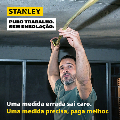 Inspirada nas experiências de quem trabalha na construção residencial, a campanha desafia o ruído, os exageros e a conversa fiada do canteiro de obras que atrapalham um trabalho bem-feito, ao mesmo tempo que reforça o compromisso da STANLEY de oferecer aos profissionais as ferramentas, a confiança e a credibilidade necessárias para construir sua reputação do seu jeito. Inspirada nas experiências de quem trabalha na construção residencial, a campanha desafia o ruído, os exageros e a conversa fiada do canteiro de obras que atrapalham um trabalho bem-feito, ao mesmo tempo que reforça o compromisso da STANLEY de oferecer aos profissionais as ferramentas, a confiança e a credibilidade necessárias para construir sua reputação do seu jeito.