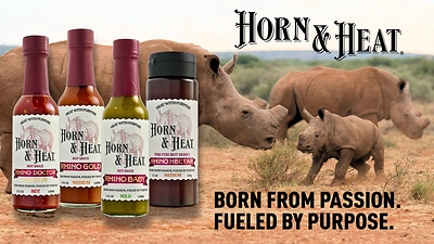 Horn &amp; Heat Launches Chef-Crafted Hot Sauce Line Born in South Africa and Built Around Rhino Conservation