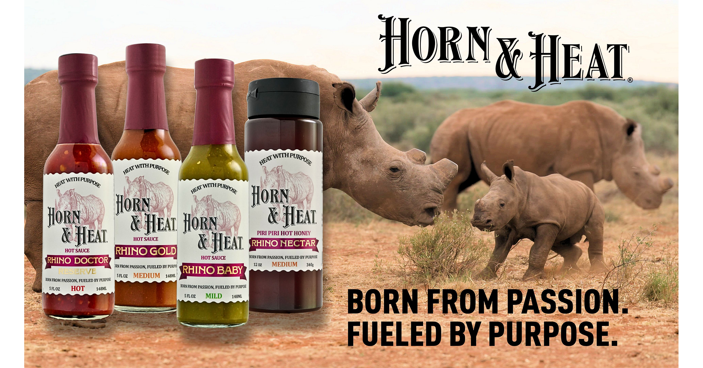 Horn & Heat Launches Chef-Crafted Hot Sauce Line Born in South Africa and Built Around Rhino Conservation