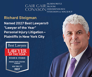 Richard M. Steigman Named 2027 Best Lawyers® "Lawyer of the Year" for Personal Injury Litigation - Plaintiffs in New York City