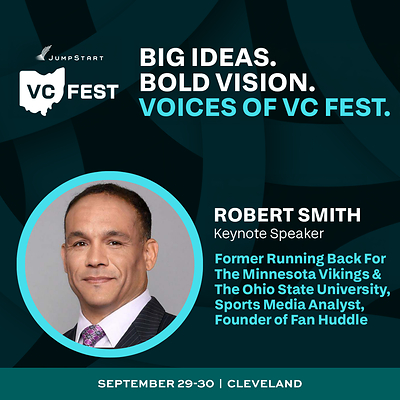 NFL Star Robert Smith to Headline JumpStart VC Fest, Joining National Speaker Lineup as Startups and Venture Leaders Converge on Cleveland