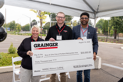 Grainger presents community donation to Boys & Girls Club of Portland Metropolitan Area