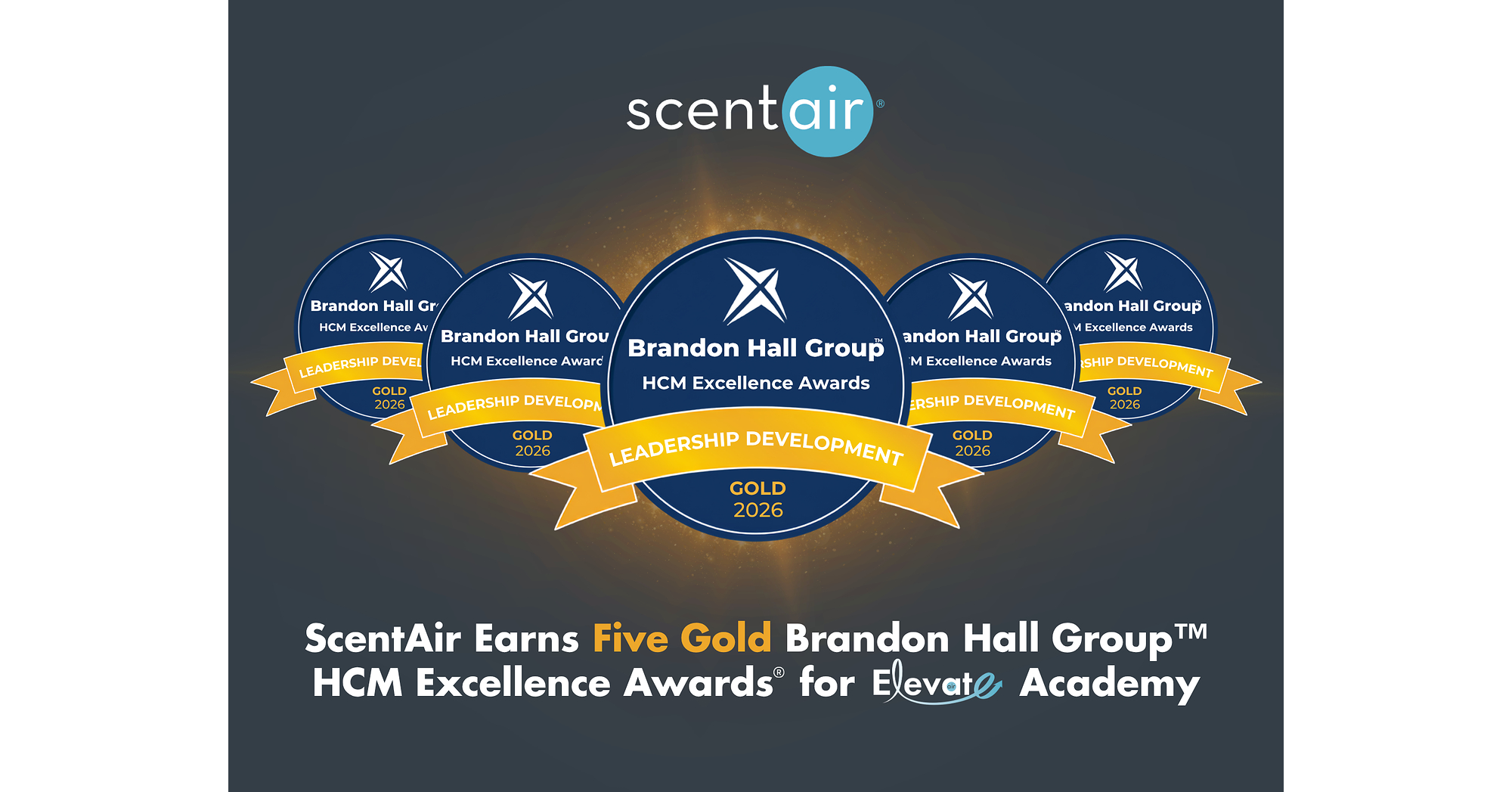 ScentAir Wins Five Gold Brandon Hall Group™ HCM Excellence Awards® for ELEVATE Academy