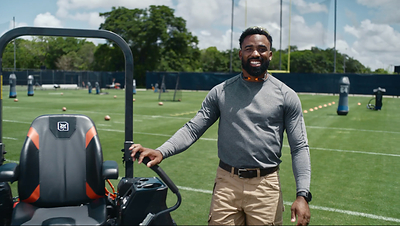Star Running Back Raheem Mostert Returns to His Landscaping Roots in New Campaign with Bobcat Company