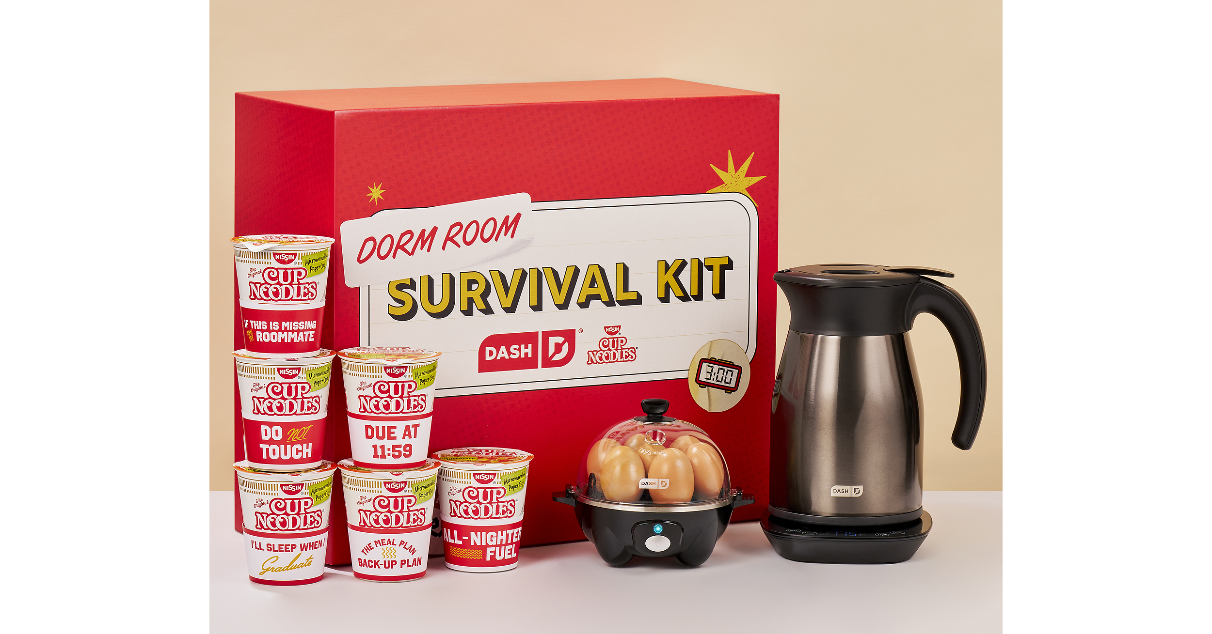 Cup Noodles and Dash Team Up to Deliver the Ultimate Dorm Room Survival Kit This Back-To-College Season