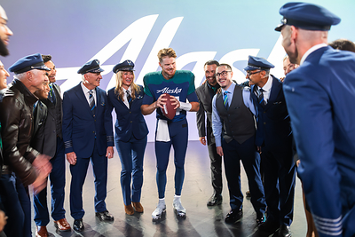 Alaska Airlines teams up with world champion Seattle quarterback Sam Darnold to launch multi-year partnership celebrating Seattle, Alaska’s loyal guests and its growing global network