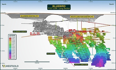 Figure 15 – Bluebird-South Junction Life of Mine Schematic FY26.