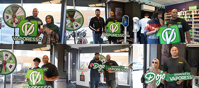 Visitors engage with VAPORESSO AI interactive station