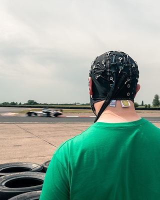 Castrol Thrill of Driving - Cap wearer by track