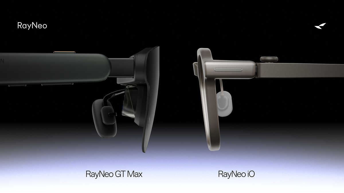 Lentes RayNeo GT Max y RayNeo iO Smart Glasses