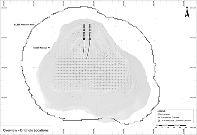 Figure 3 – Resource Expansion Drill Hole Collar Overview