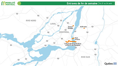 Entraves de fin de semaine, du 21 au 24 août Entraves de fin de semaine, du 21 au 24 août