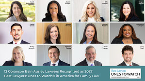 12 Goranson Bain Ausley Attorneys Named to 2027 Best Lawyers: Ones to Watch® in America for Family Law