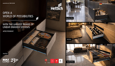 Hettich's largest range of Linear Drawer Systems
