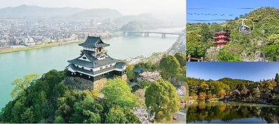 左:日本的代表性城堡「國寶 犬山城」,要從名古屋出發來場一日遊時也適合加入行程中。 右上:要前往可將岐阜市的街景一覽無遺的金華山時,金華山纜車可是格外便捷。在山麓地帶也能享受邊走邊吃美食的樂趣。 右下:從名古屋前往日本人氣觀光景點「高山」的交通也非常方便。 左:日本的代表性城堡「國寶 犬山城」,要從名古屋出發來場一日遊時也適合加入行程中。 右上:要前往可將岐阜市的街景一覽無遺的金華山時,金華山纜車可是格外便捷。在山麓地帶也能享受邊走邊吃美食的樂趣。 右下:從名古屋前往日本人氣觀光景點「高山」的交通也非常方便。