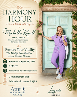Longévité Palm Beach Founder Michelle Kavall to Speak at Amrit Ocean Resort on Perimenopause and Midlife Health