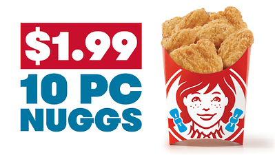 Wendy's is bringing the nugget love with 10-piece Classic or Spicy Nuggets for just $1.99 with purchase, exclusively in the Wendy's app.