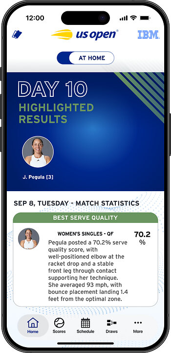 IBM Match Statistics App (Photo Credit: IBM)