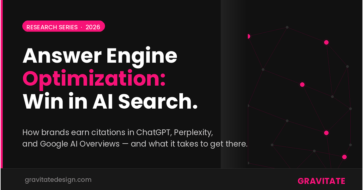Gravitate Publishes Research Series on AI Search Visibility as Answer Engine Optimization Becomes a Board-Level Priority