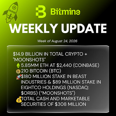 Bitmine Weekly Update Bitmine Weekly Update