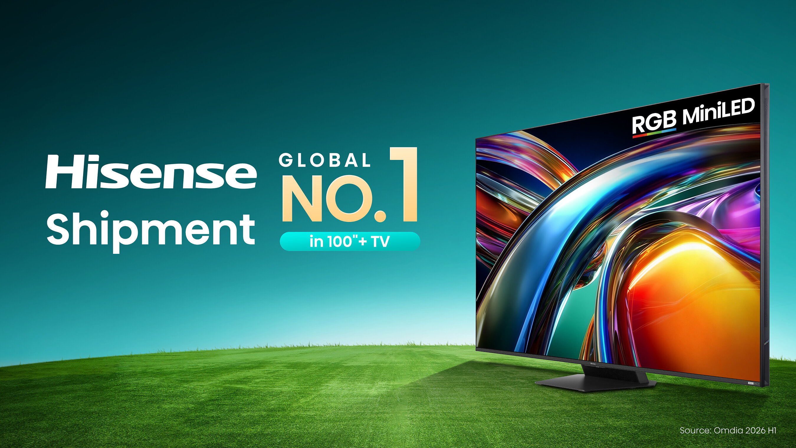 Omdia H1 2026: Hisense Ranks No. 1 Globally in 100-Inch-and-Above TV Shipments