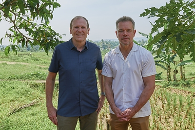 Water.org Co-founders Gary White and Matt Damon