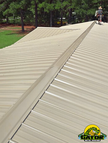 Gator's professional installation team installing the HeatShield Metal Roofing System.