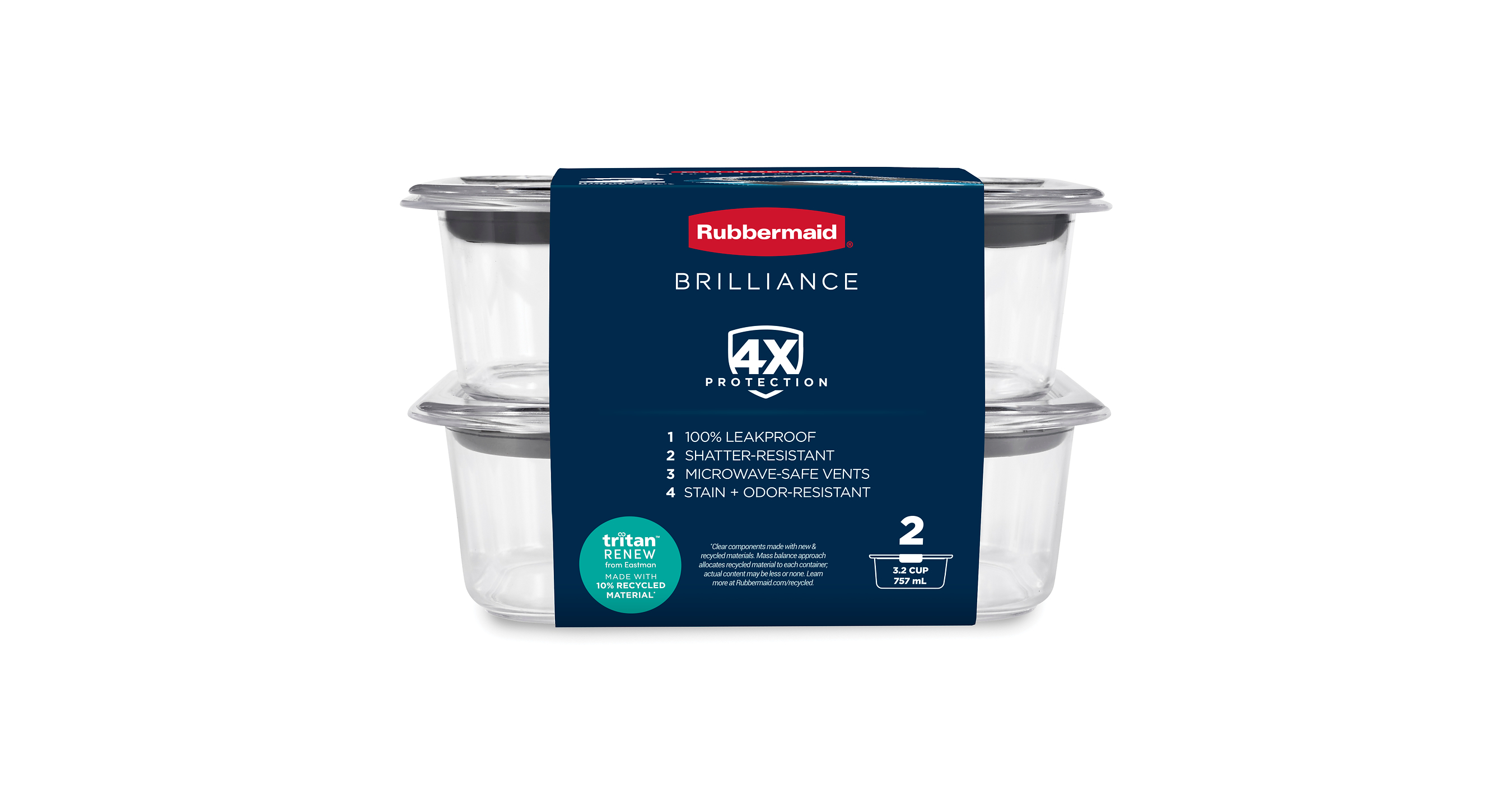 Rubbermaid Brilliance® food storage portfolio expands with Tritan™ Renew