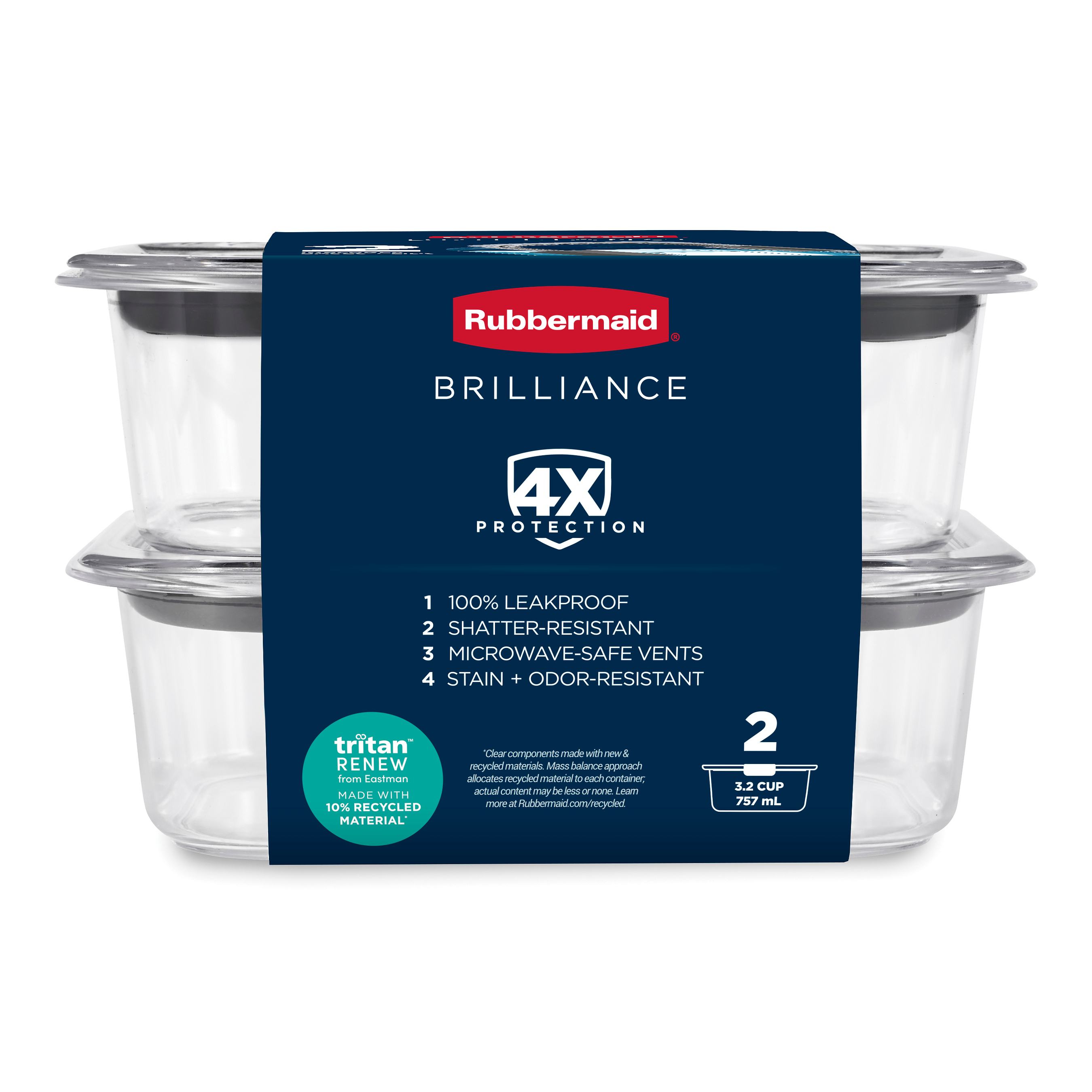 Rubbermaid Brilliance® food storage portfolio expands with Tritan™ Renew
