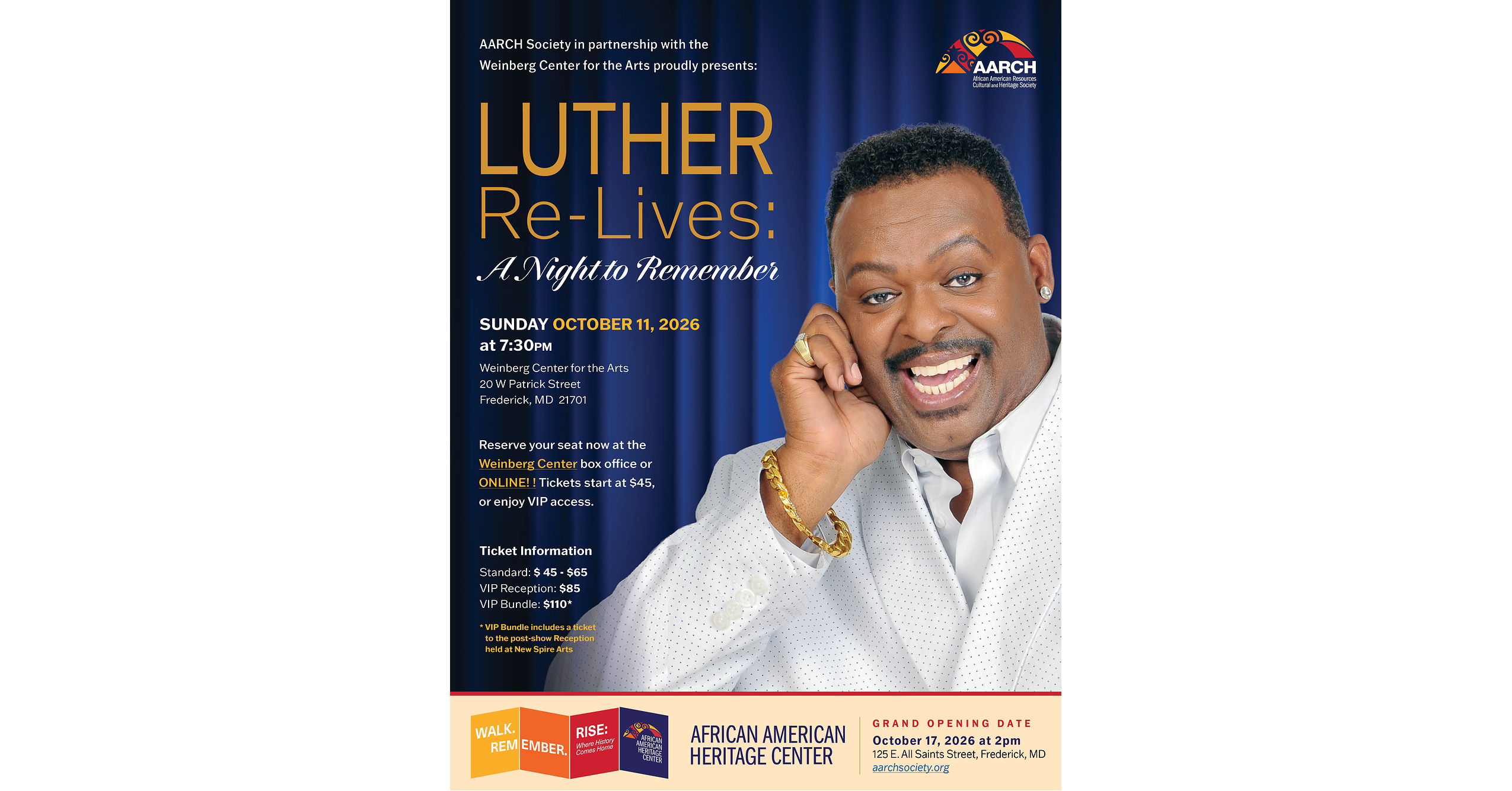 AARCH Presents: Luther Re-Lives "A Night to Remember"