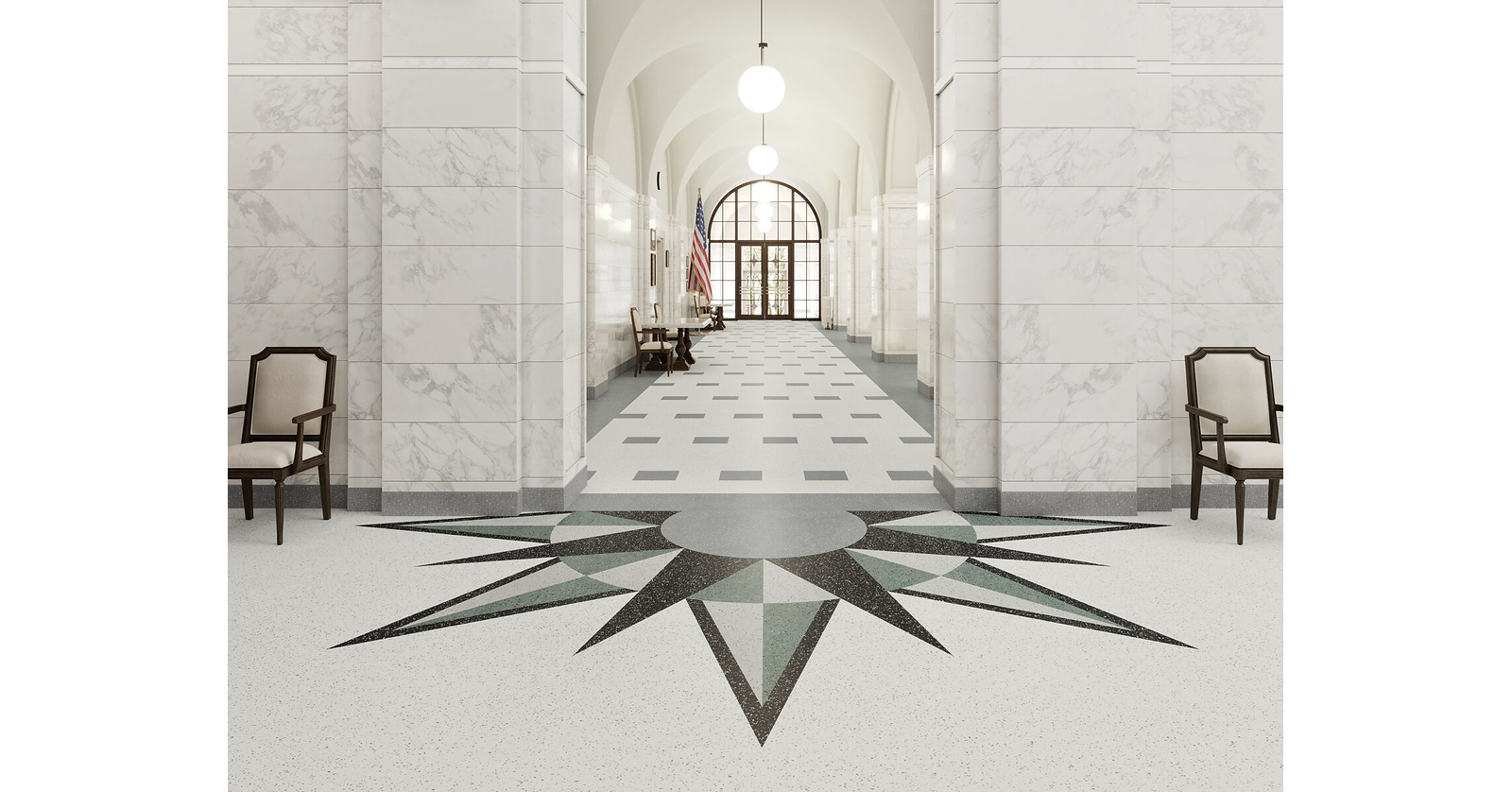 Tarkett introduces new terrazzo-inspired Johnsonite® rubber tile collection