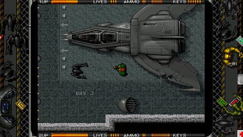 A screenshot from Alien Breed Special Edition: one of six classic Alien Breed games included in Alien Breed 35th Anniversary Edition. A screenshot from Alien Breed Special Edition: one of six classic Alien Breed games included in Alien Breed 35th Anniversary Edition.