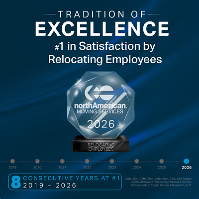 North American Van Lines Rated #1 in Satisfaction by Relocated Employees for Eighth Straight Year