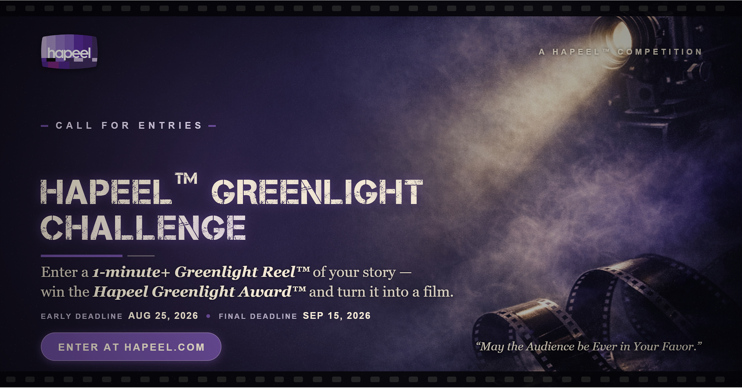 Former Paramount Executive, Farrah Reynolds, Kicks Off Hapeel Greenlight Challenge™ to Fuel Emerging AI Filmmakers with the Capital and Industry Access to Conquer Global Screens