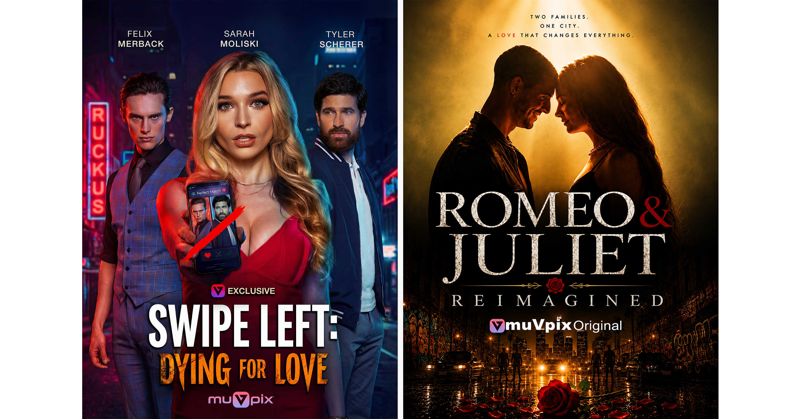 muVpix Original Swipe Left: Dying for Love Named Vertical of the Year as Platform Launches Romeo & Juliet, Reimagined