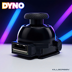 Dyno™ TMR Stick Module for DualSense Edge with high-resolution magnetic sensing, replaceable thumbstick design and performance-focused Killscreen hardware.