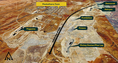 Figure 5: Paddy’s Flat historical mining areas and brownfields targets