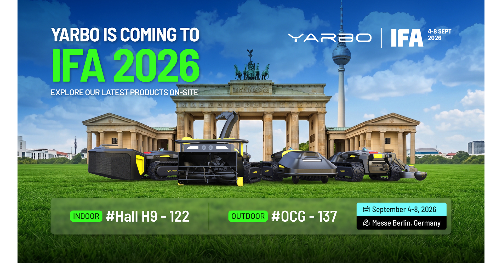 Yarbo da vida a la serie M en la IFA 2026, desde el prototipo del CES hasta el producto final, en tus manos