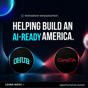 OHUB, CompTIA aim to reach 1 million Americans amid US push for an AI-ready workforce
