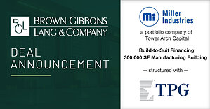 BGL's Real Estate Team Advises Miller Industries on Build-to-Suit Financing with TPG