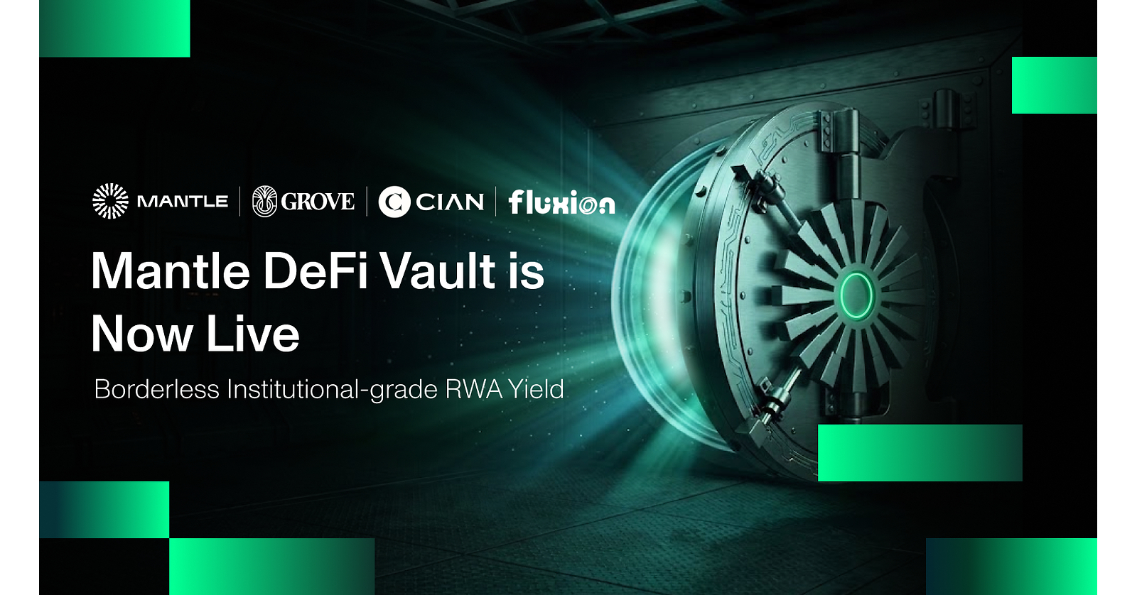 Mantle Vault Expands to DeFi, Bringing Institutional-Grade RWA Yield On-chain with Grove, CIAN, and Fluxion