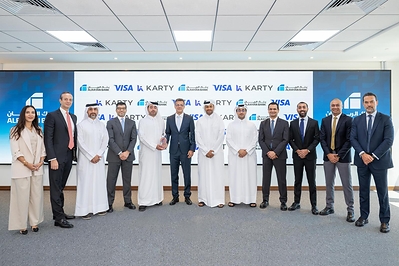 Representatives from KARTY, Visa and AlRayan Bank